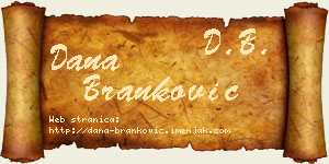 Dana Branković vizit kartica